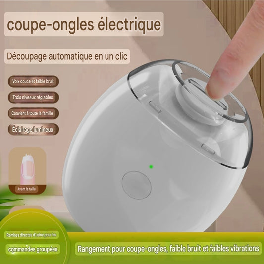 Coupe-Ongles Électrique Portable pour Bébé et Adultes , Soin des Ongles Sécurisé avec Lime Intégrée.